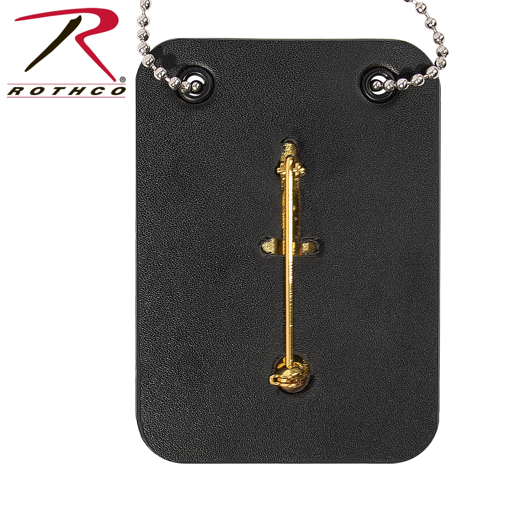 Rothco Low Profile Leather Badge Holder with Chain LARSON TACTICAL SUPPLY
