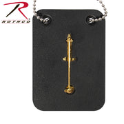 Rothco Low Profile Leather Badge Holder with Chain LARSON TACTICAL SUPPLY