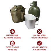 Rothco 3 Piece Canteen Kit With Cover & Aluminum Cup LARSON TACTICAL SUPPLY