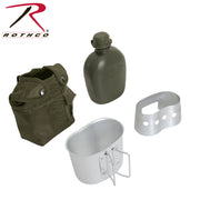 Rothco 4 Piece Canteen Kit With Cover, Aluminum Cup & Stove / Stand LARSON TACTICAL SUPPLY