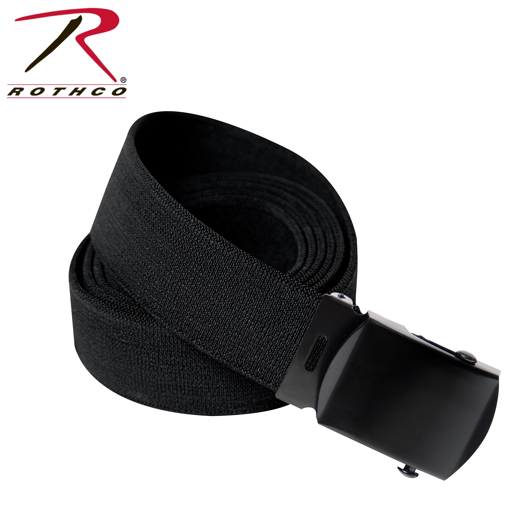 Rothco Elastic Stretch Web Belt - 54 Inches Long | Black LARSON TACTICAL SUPPLY