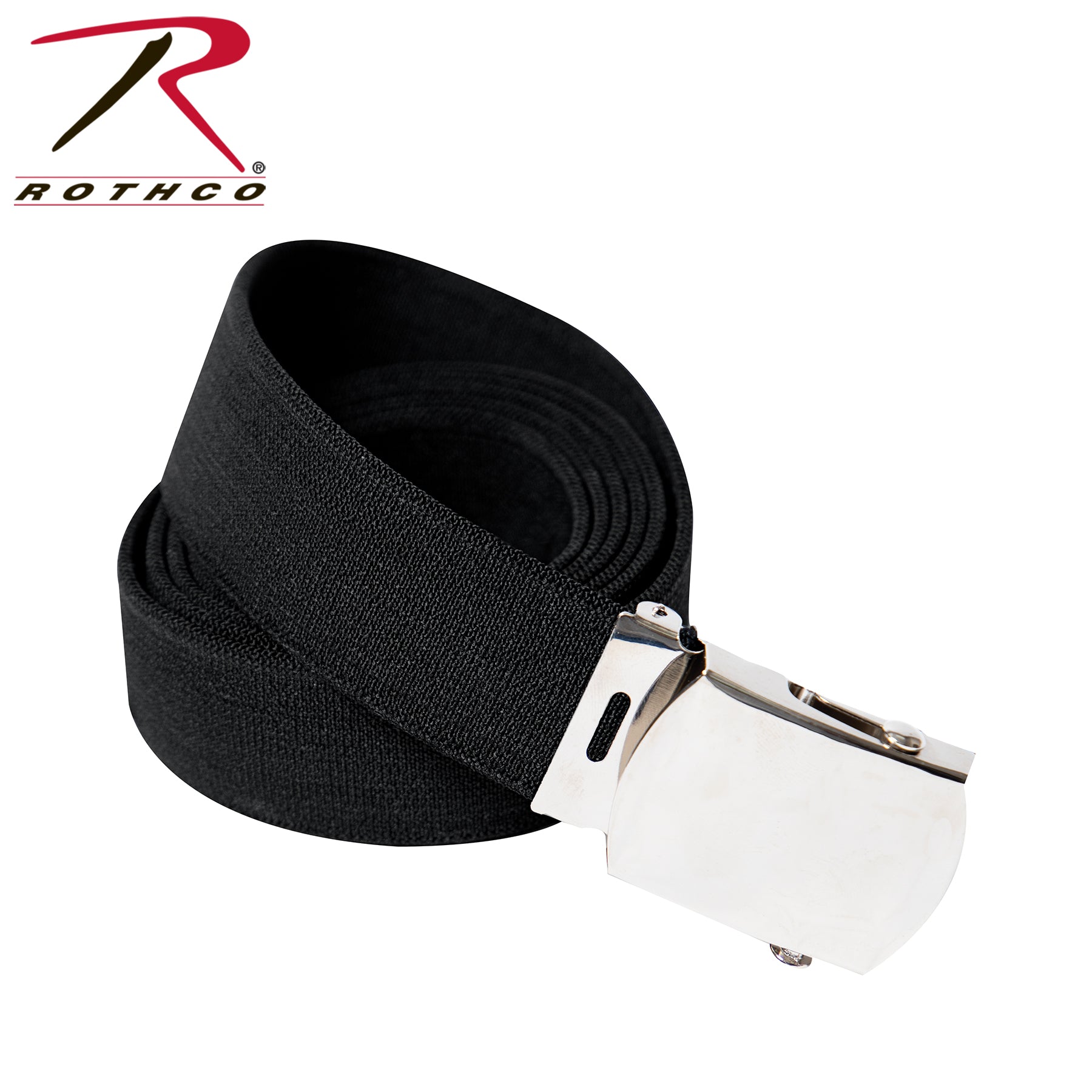 Rothco Elastic Stretch Web Belt - 54 Inches Long | Black LARSON TACTICAL SUPPLY