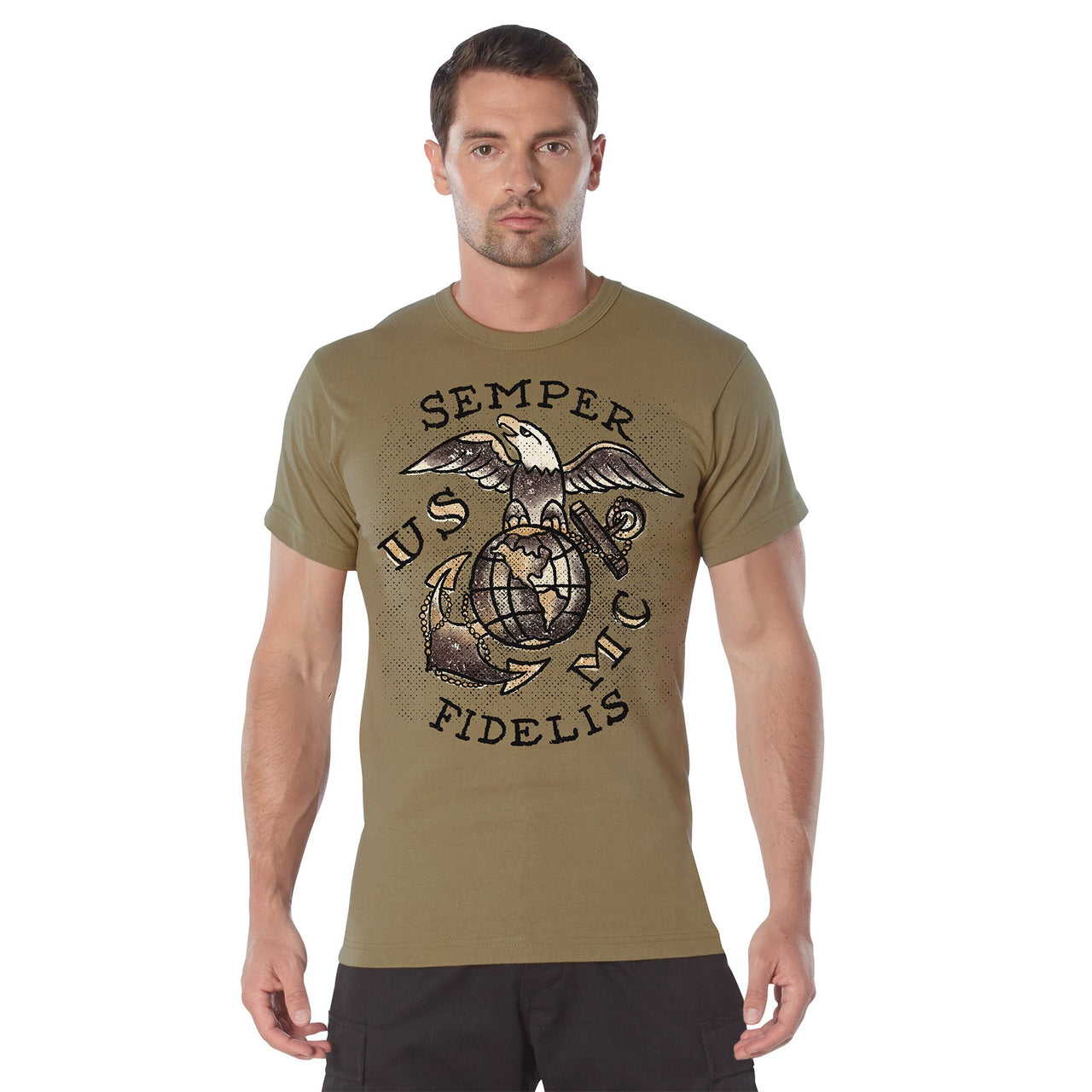 Rothco USMC Semper Fidelis T-Shirt LARSON TACTICAL SUPPLY