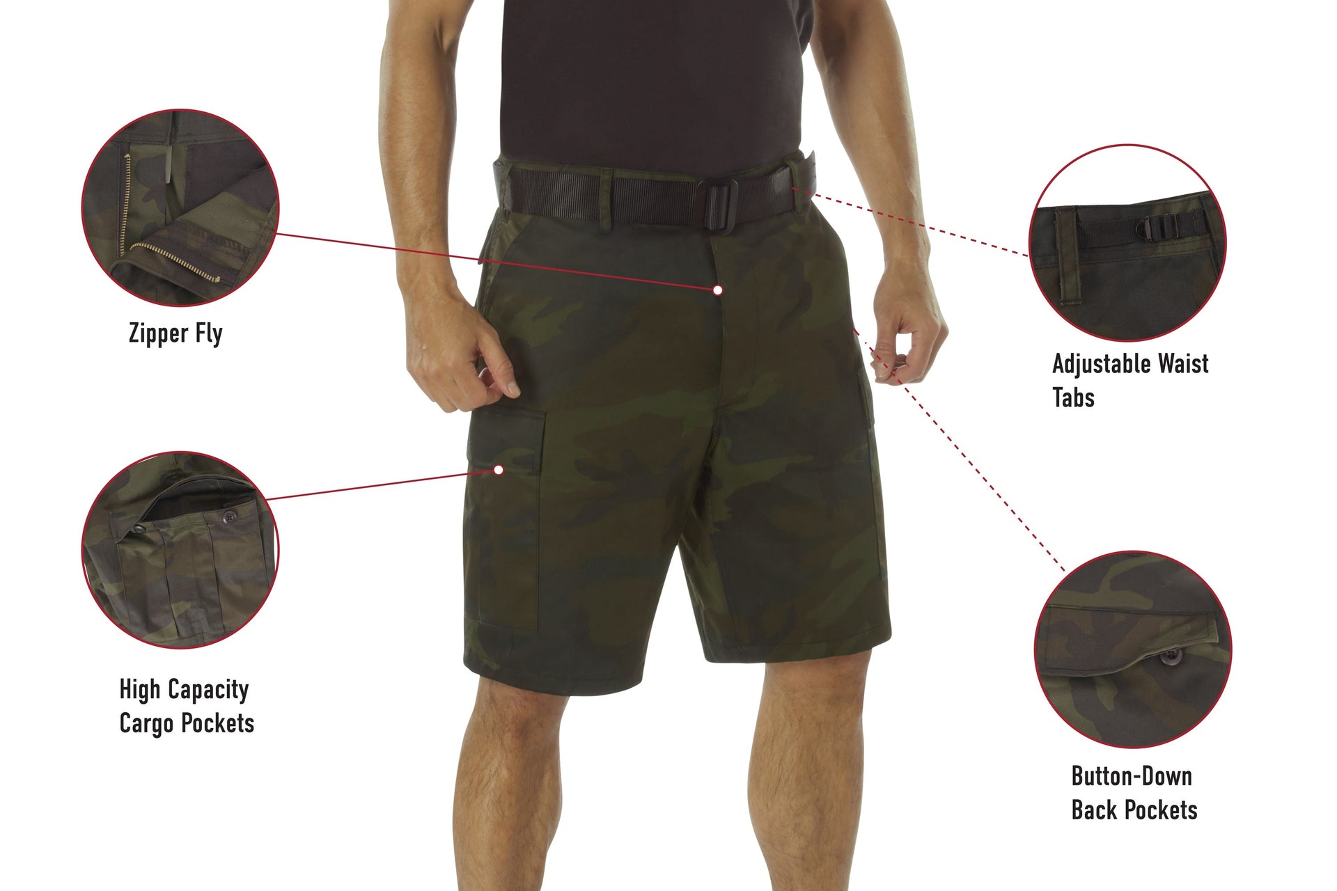 Rothco Midnight Camo BDU Shorts LARSON TACTICAL SUPPLY