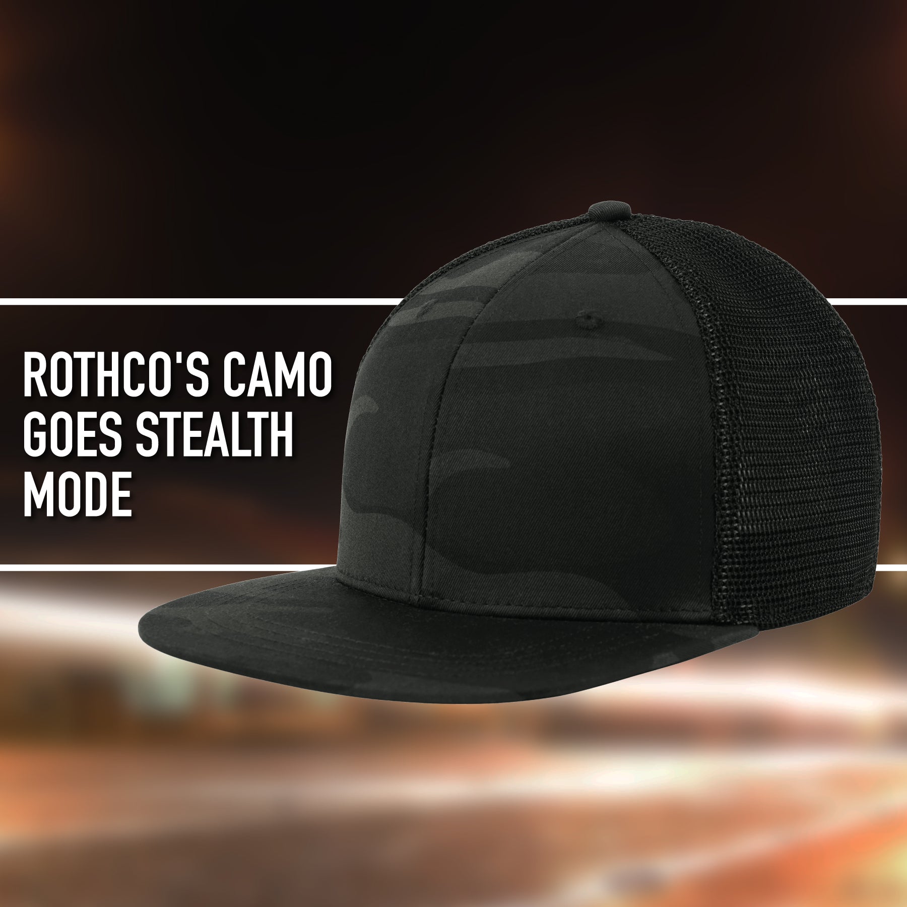 Rothco Midnight Camo Trucker Cap LARSON TACTICAL SUPPLY