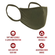 Rothco Reusable 3-Layer Face Mask LARSON TACTICAL SUPPLY