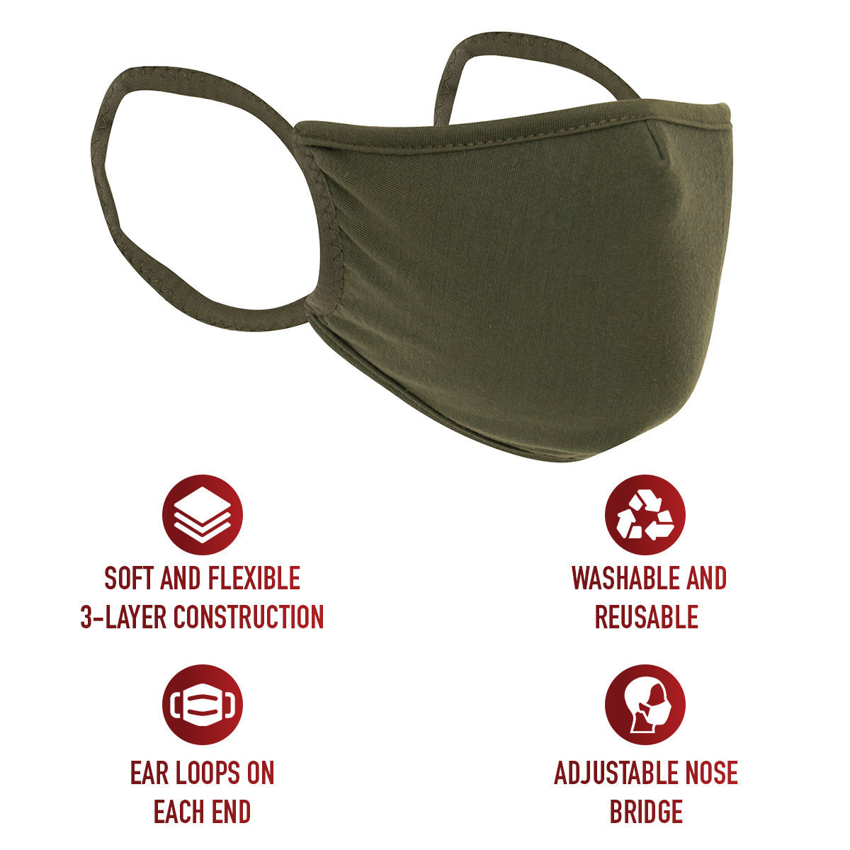 Rothco Reusable 3-Layer Face Mask LARSON TACTICAL SUPPLY