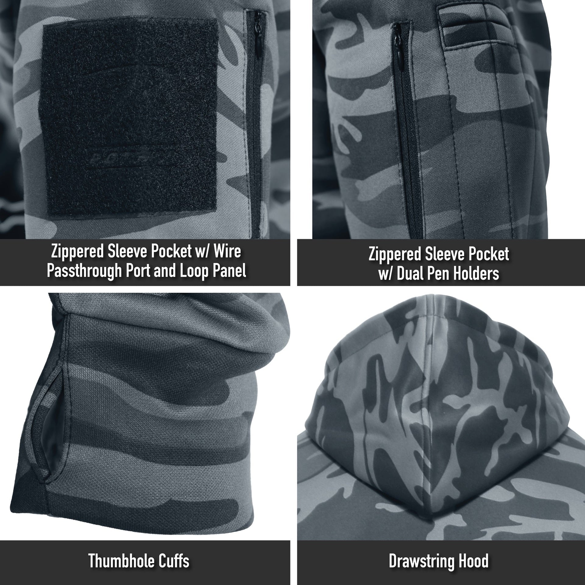 Rothco Concealed Carry Midnight Camo Hoodie LARSON TACTICAL SUPPLY