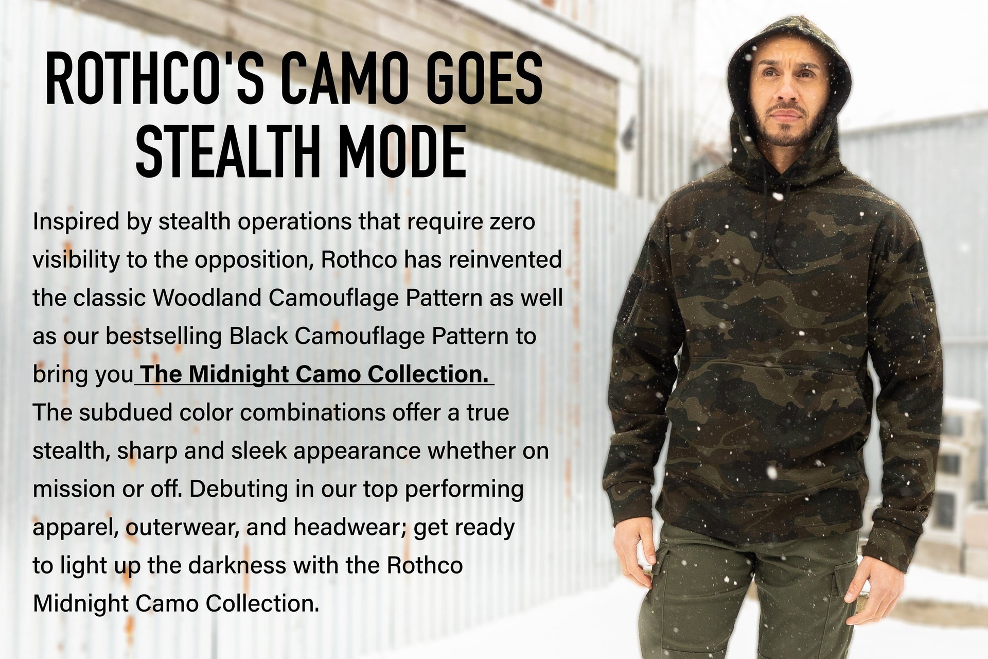 Rothco Concealed Carry Midnight Camo Hoodie LARSON TACTICAL SUPPLY
