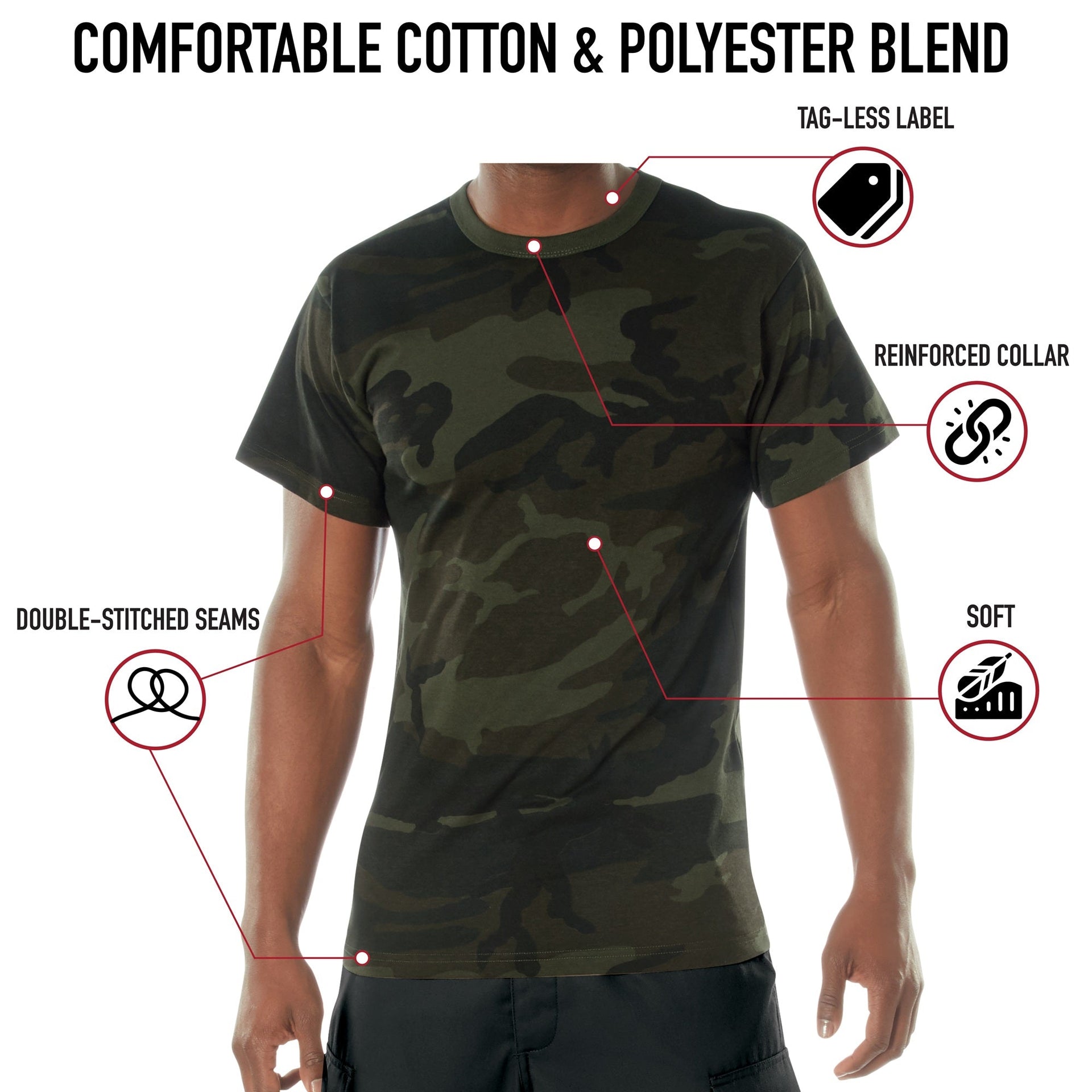 Rothco Midnight Camo T-Shirt LARSON TACTICAL SUPPLY