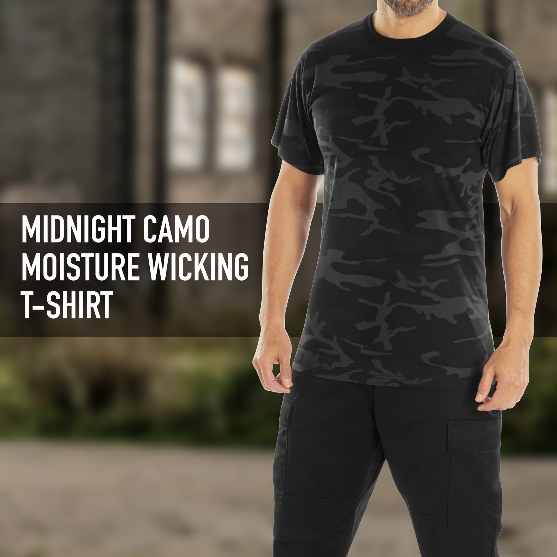 Rothco Midnight Camo Moisture Wicking T-Shirt LARSON TACTICAL SUPPLY