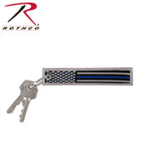 Rothco Thin Blue Line Flag Patch Keychain LARSON TACTICAL SUPPLY