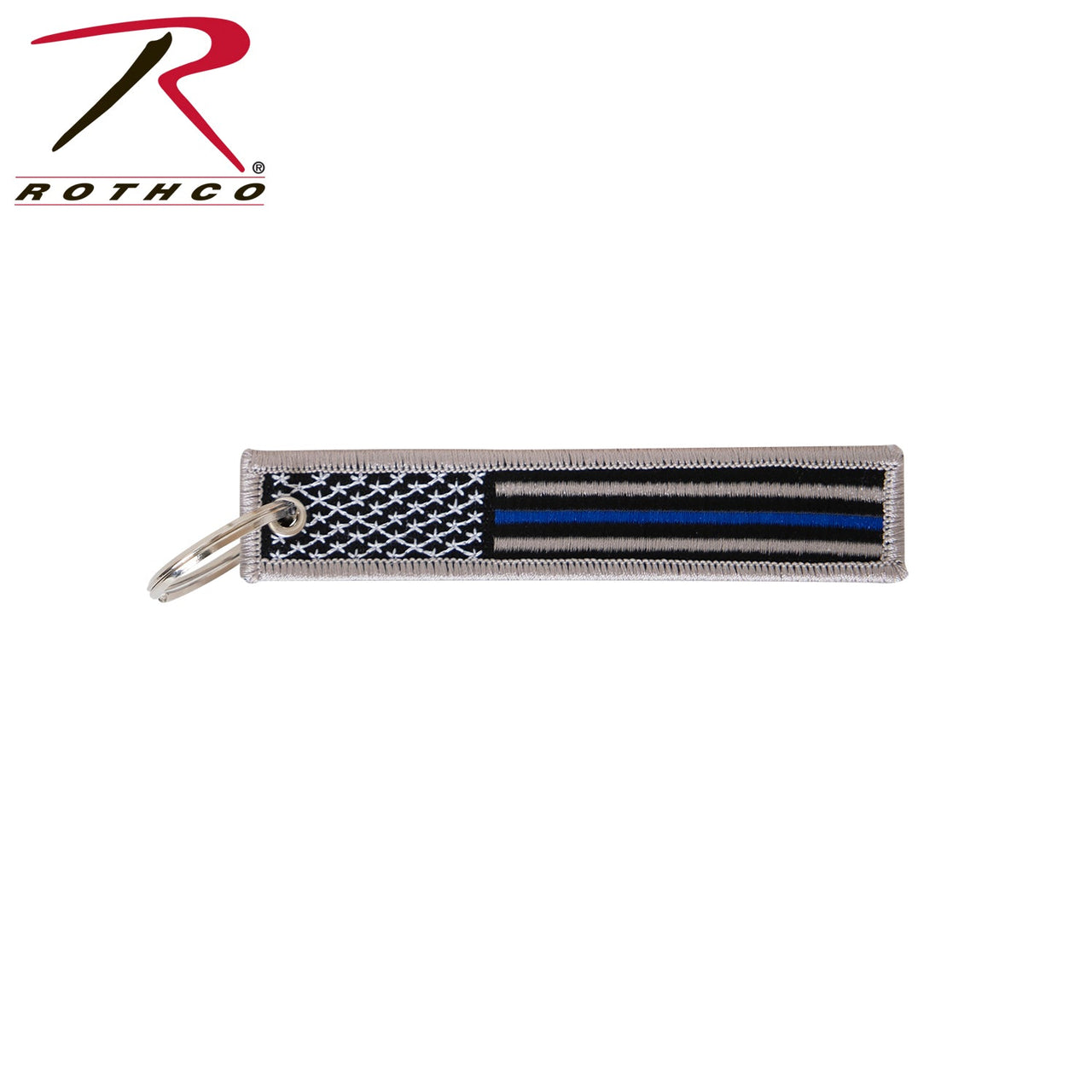 Rothco Thin Blue Line Flag Patch Keychain LARSON TACTICAL SUPPLY
