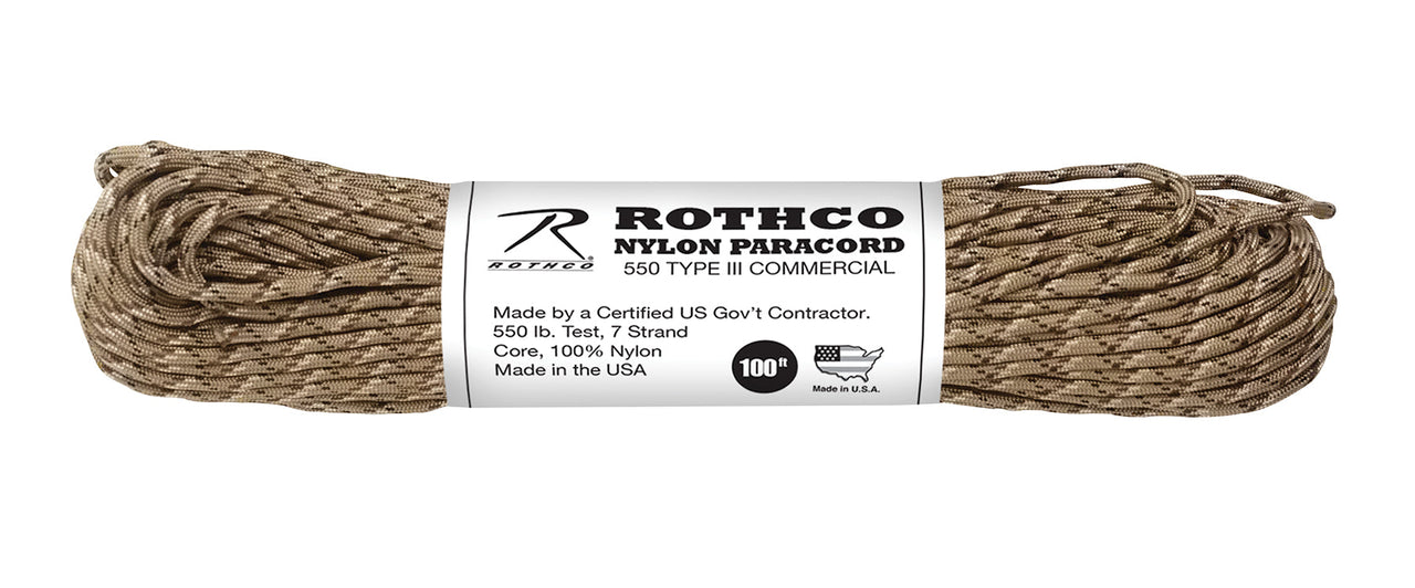 Rothco 550lb Type III Nylon Camo Paracord LARSON TACTICAL SUPPLY