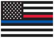 Rothco Thin Blue Line & Thin Red Line Flag Decal LARSON TACTICAL SUPPLY