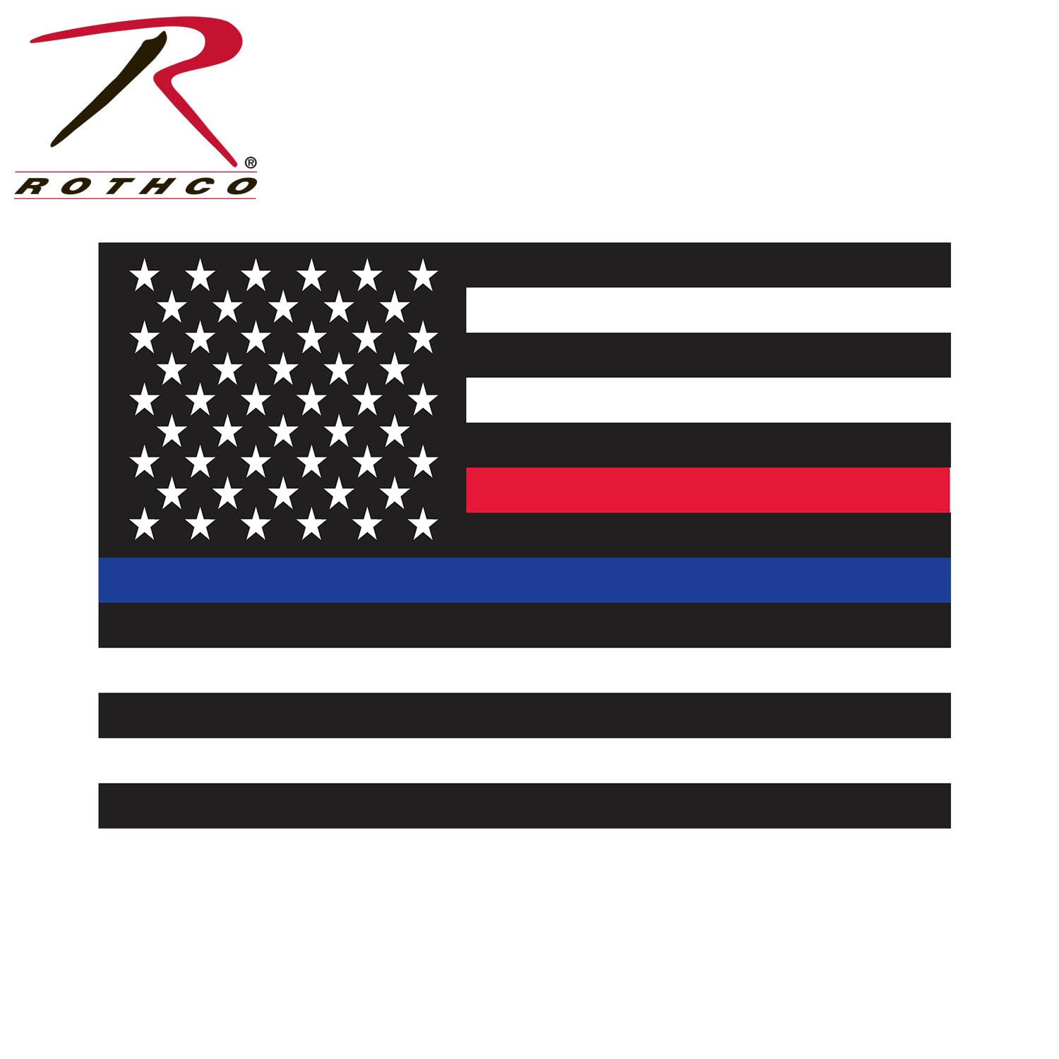 Rothco Thin Blue Line & Thin Red Line Flag Decal LARSON TACTICAL SUPPLY