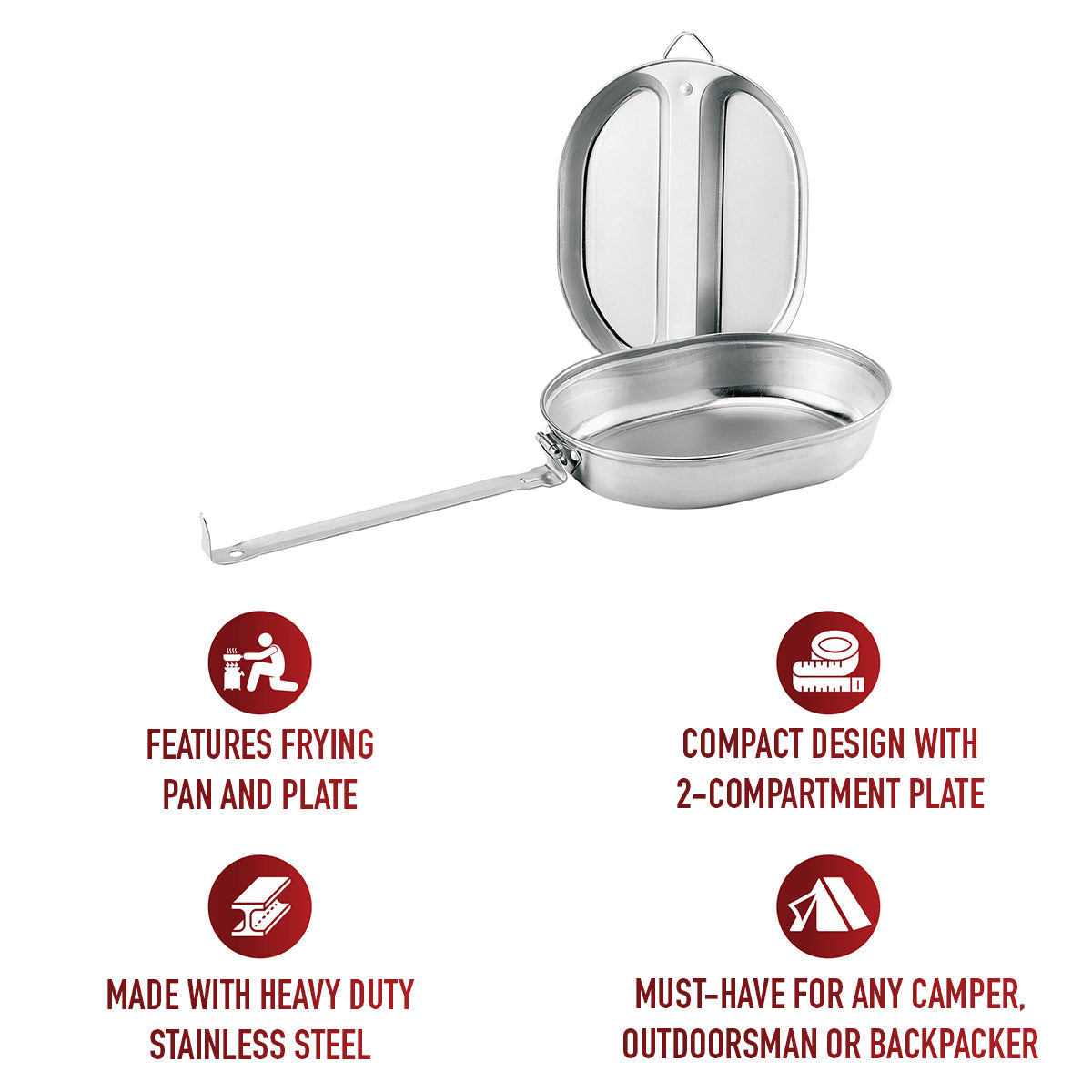Rothco GI Type Stainless Steel Mess Kit LARSON TACTICAL SUPPLY