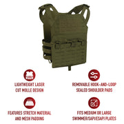 Rothco Laser Cut MOLLE Lightweight Armor Carrier Vest LARSON TACTICAL SUPPLY