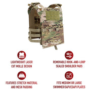 Rothco Laser Cut MOLLE Lightweight Armor Carrier Vest LARSON TACTICAL SUPPLY
