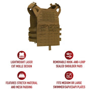Rothco Laser Cut MOLLE Lightweight Armor Carrier Vest LARSON TACTICAL SUPPLY