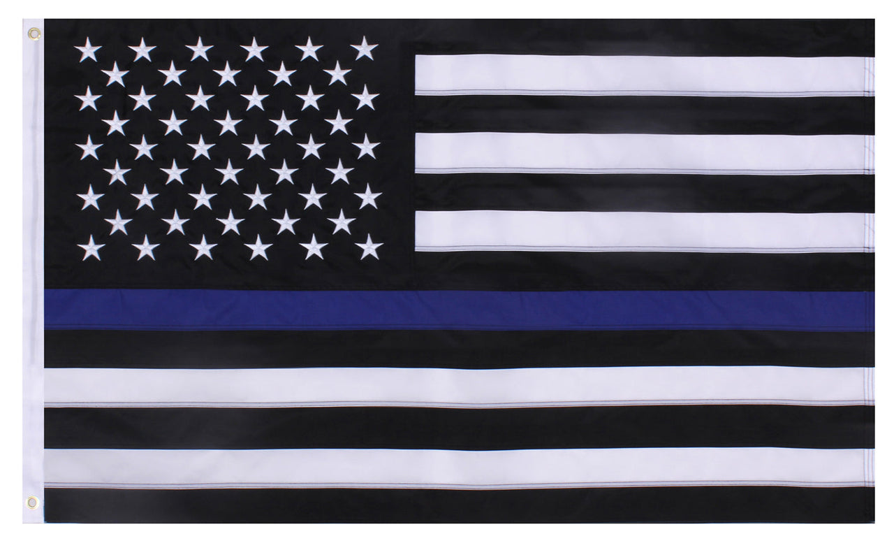 Rothco Deluxe Thin Blue Line Flag LARSON TACTICAL SUPPLY