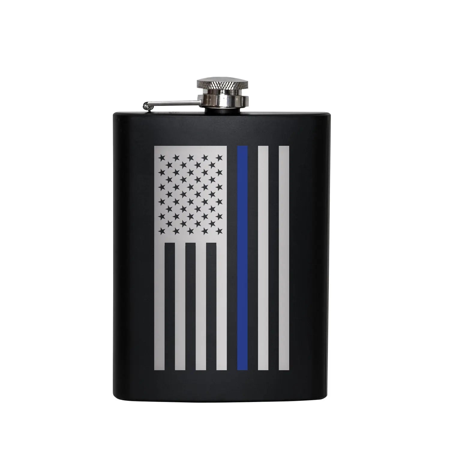 Rothco Stainless Steel Thin Blue Line Flag Flask LARSON TACTICAL SUPPLY