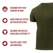 Rothco Athletic Fit Solid Color T-Shirt LARSON TACTICAL SUPPLY