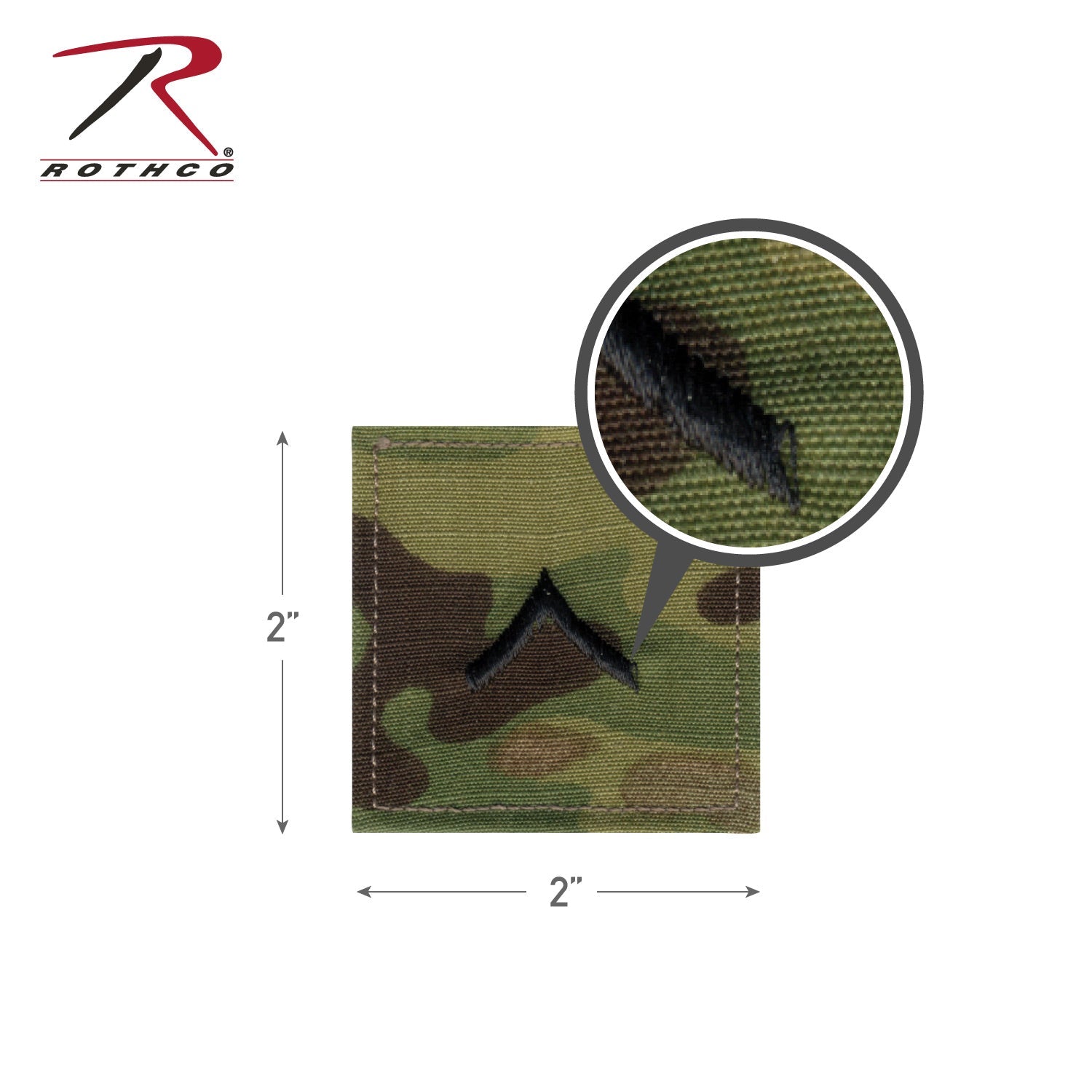 Rothco Official U.S. Made Embroidered Rank Insignia - Private LARSON TACTICAL SUPPLY