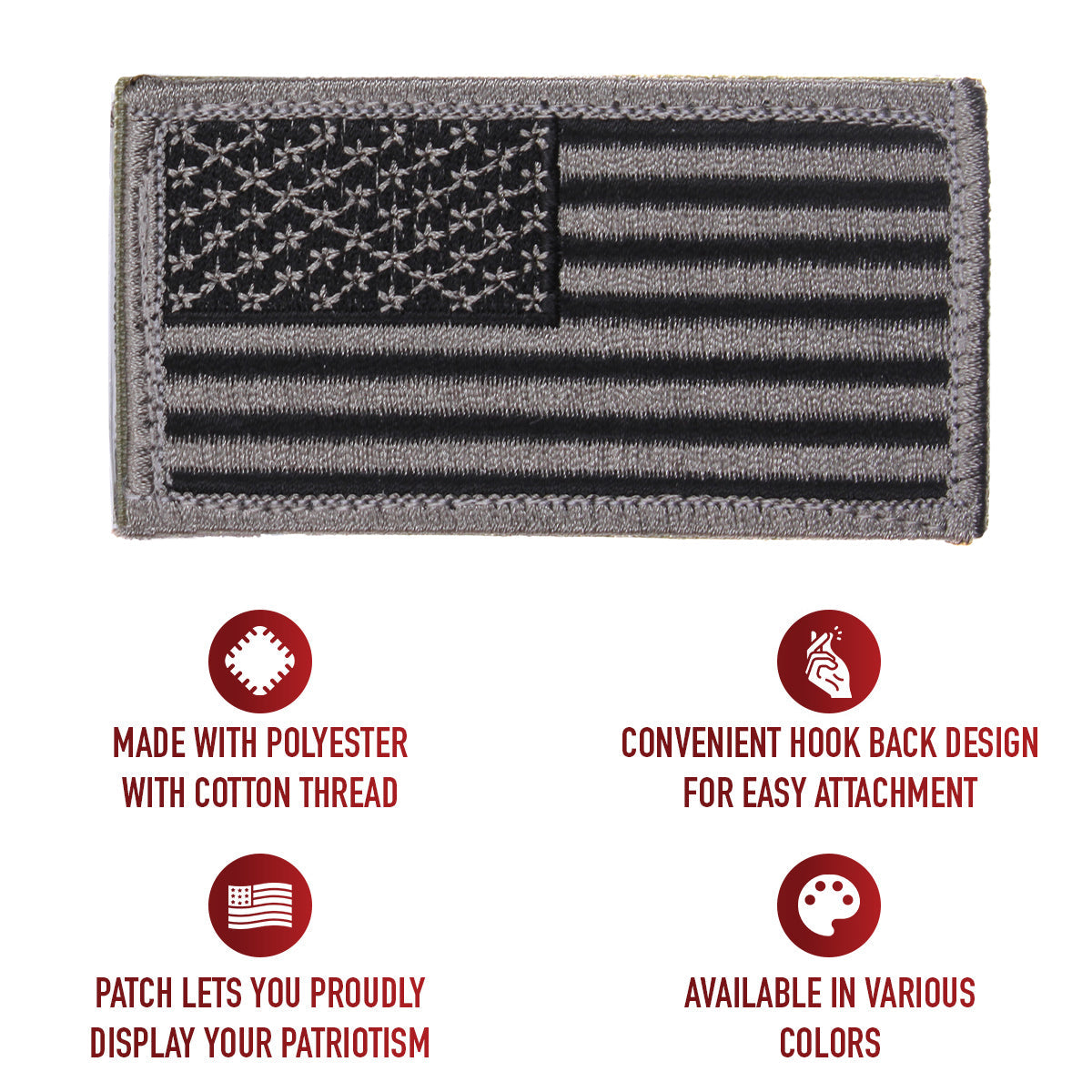 Rothco American Flag Patch - Hook Back LARSON TACTICAL SUPPLY
