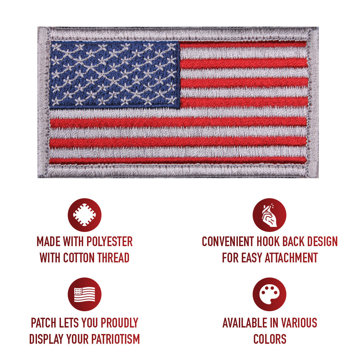 Rothco American Flag Patch - Hook Back LARSON TACTICAL SUPPLY
