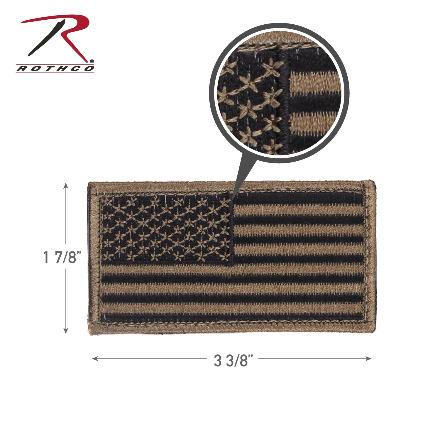 Rothco American Flag Patch - Hook Back LARSON TACTICAL SUPPLY
