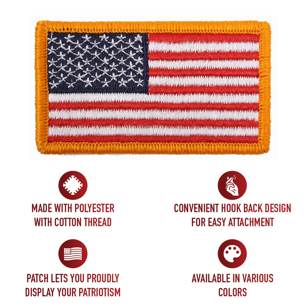 Rothco American Flag Patch - Hook Back LARSON TACTICAL SUPPLY