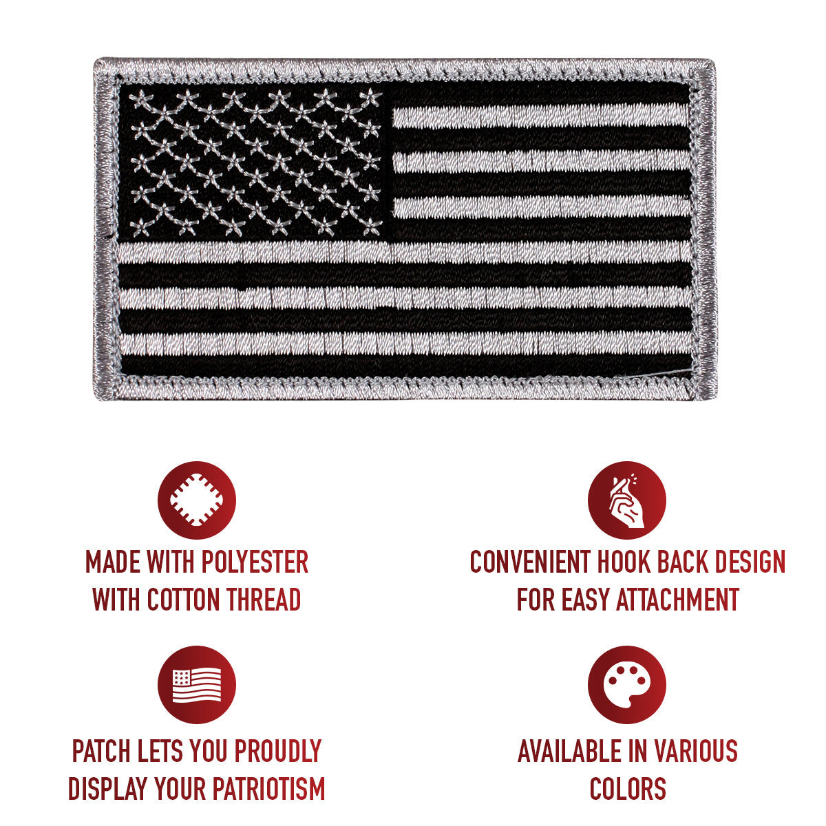 Rothco American Flag Patch - Hook Back LARSON TACTICAL SUPPLY