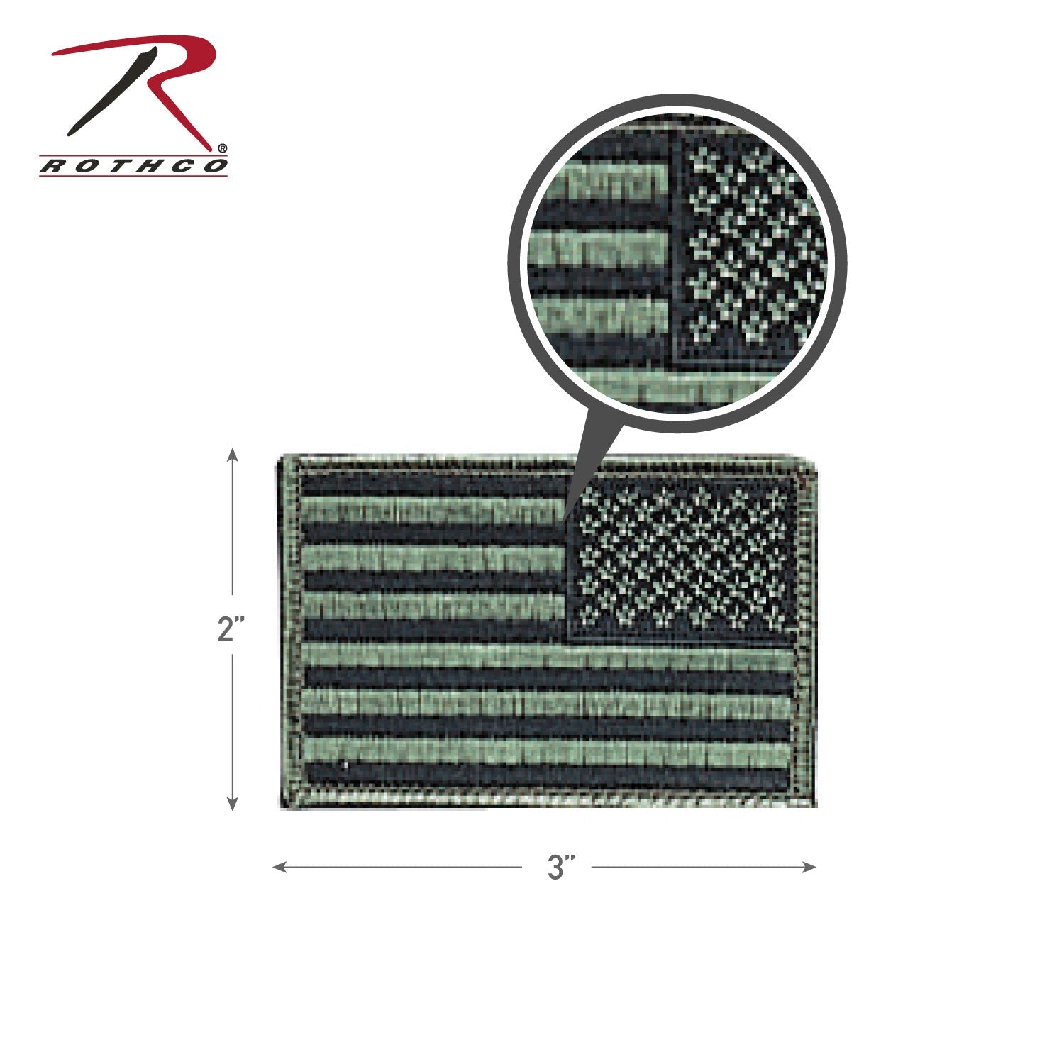 Rothco Iron On / Sew On Embroidered US Flag Patch LARSON TACTICAL SUPPLY