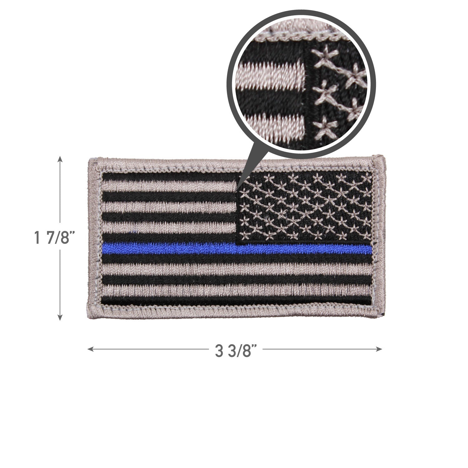 Rothco Thin Blue Line Police U.S. Flag Patch - Hook Back LARSON TACTICAL SUPPLY