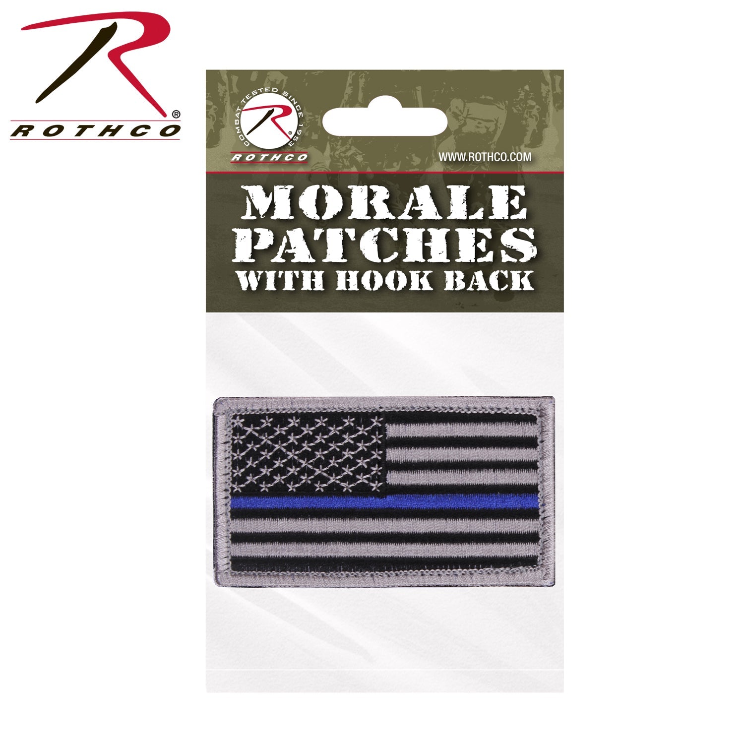 Rothco Thin Blue Line Police U.S. Flag Patch - Hook Back LARSON TACTICAL SUPPLY