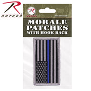 Rothco Thin Blue Line Police U.S. Flag Patch - Hook Back LARSON TACTICAL SUPPLY