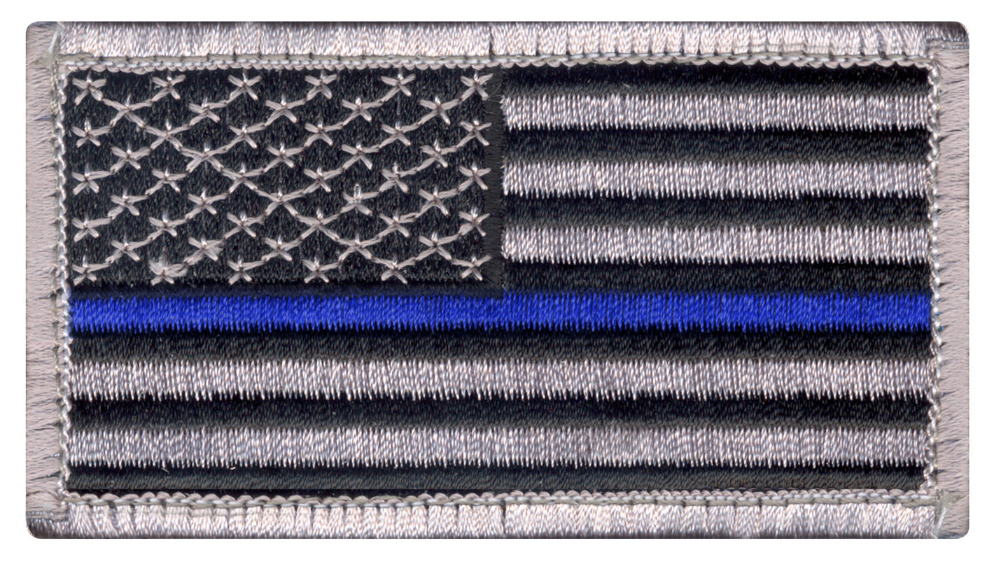 Rothco Thin Blue Line Police U.S. Flag Patch - Hook Back LARSON TACTICAL SUPPLY