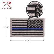 Rothco Thin Blue Line Police U.S. Flag Patch - Hook Back LARSON TACTICAL SUPPLY