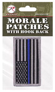 Rothco Thin Blue Line Police U.S. Flag Patch - Hook Back LARSON TACTICAL SUPPLY