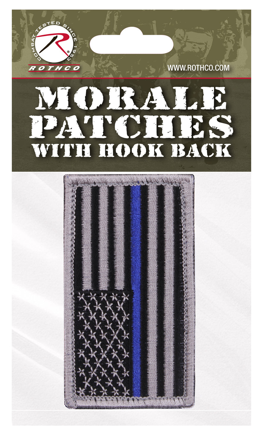 Rothco Thin Blue Line Police U.S. Flag Patch - Hook Back LARSON TACTICAL SUPPLY