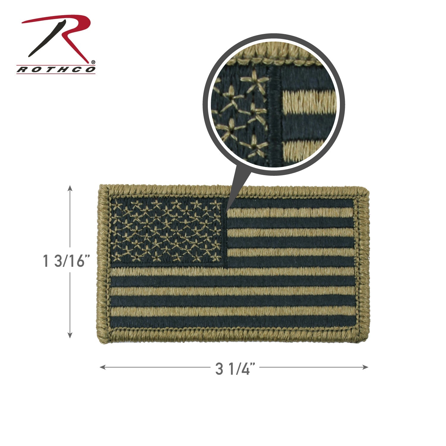 Rothco OCP American Flag Patch With Hook Back LARSON TACTICAL SUPPLY