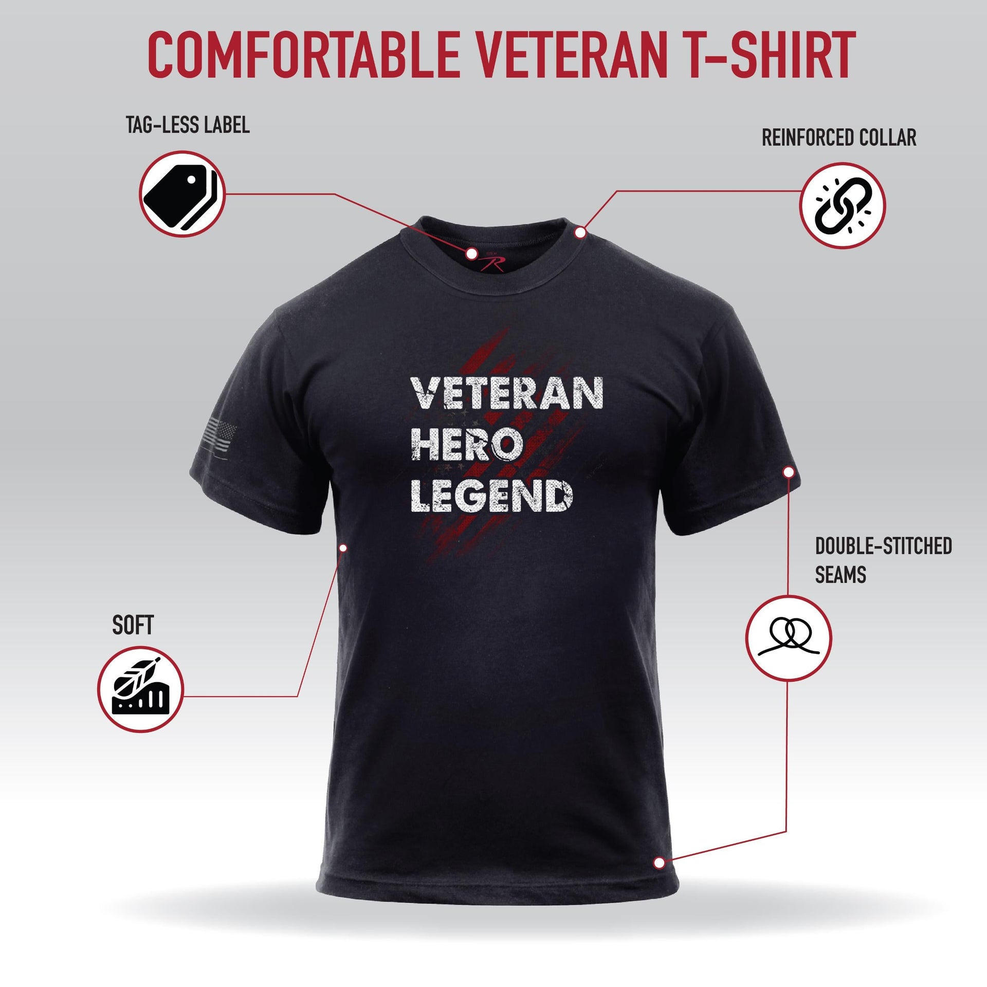 Rothco Veteran Hero Legend T-Shirt LARSON TACTICAL SUPPLY