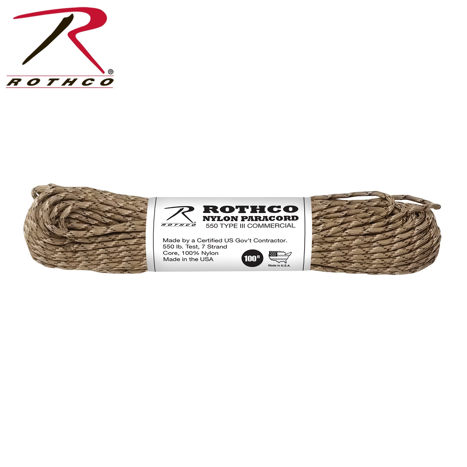 Rothco 550lb Type III Nylon Camo Paracord LARSON TACTICAL SUPPLY