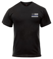 Rothco Honor and Respect 2-Sided Thin Blue Line Flag T-Shirt - Black LARSON TACTICAL SUPPLY