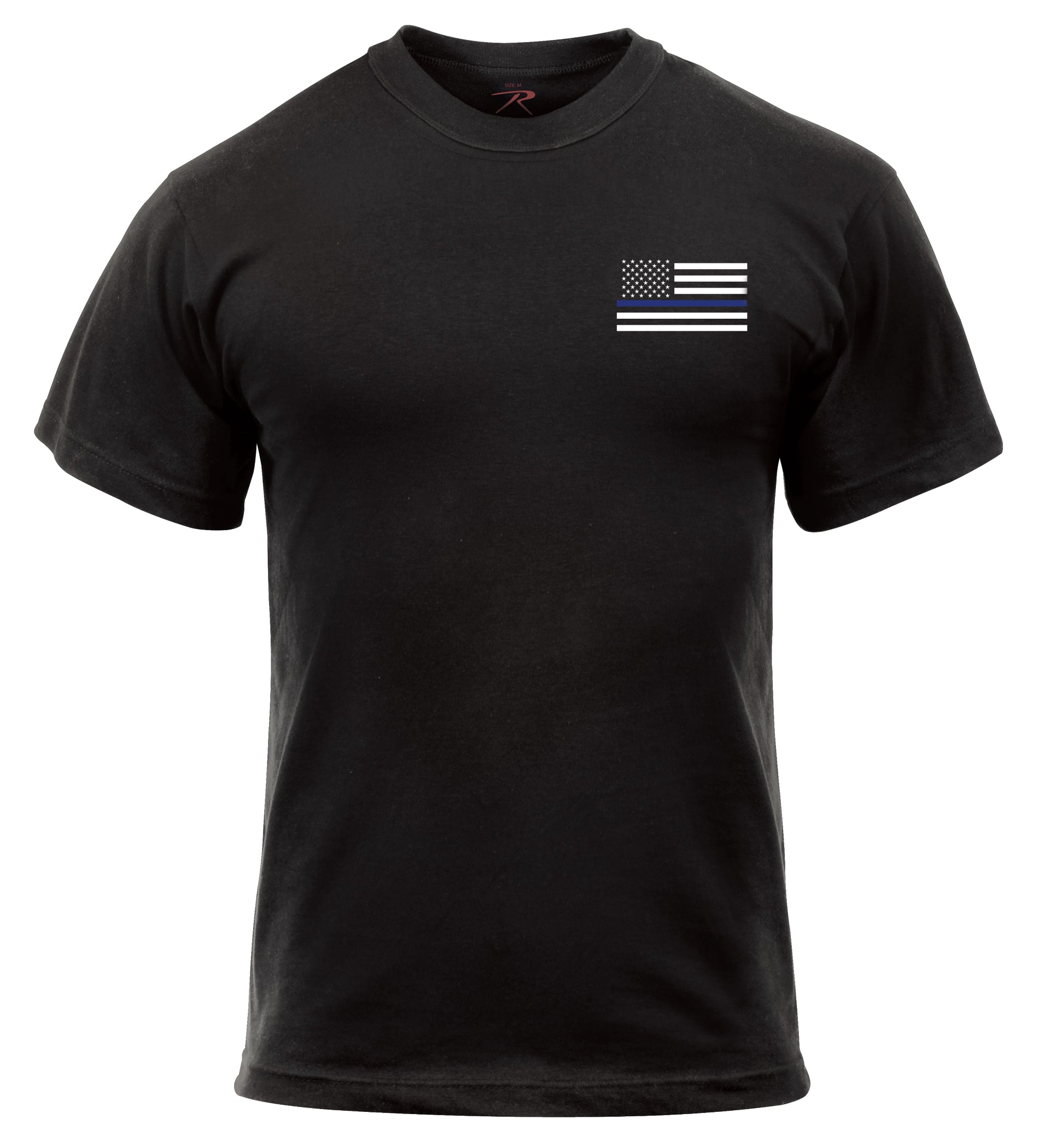 Rothco Honor and Respect 2-Sided Thin Blue Line Flag T-Shirt - Black LARSON TACTICAL SUPPLY