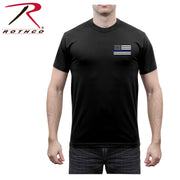Rothco Honor and Respect 2-Sided Thin Blue Line Flag T-Shirt - Black LARSON TACTICAL SUPPLY