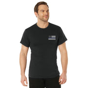 Rothco Honor and Respect 2-Sided Thin Blue Line Flag T-Shirt - Black LARSON TACTICAL SUPPLY