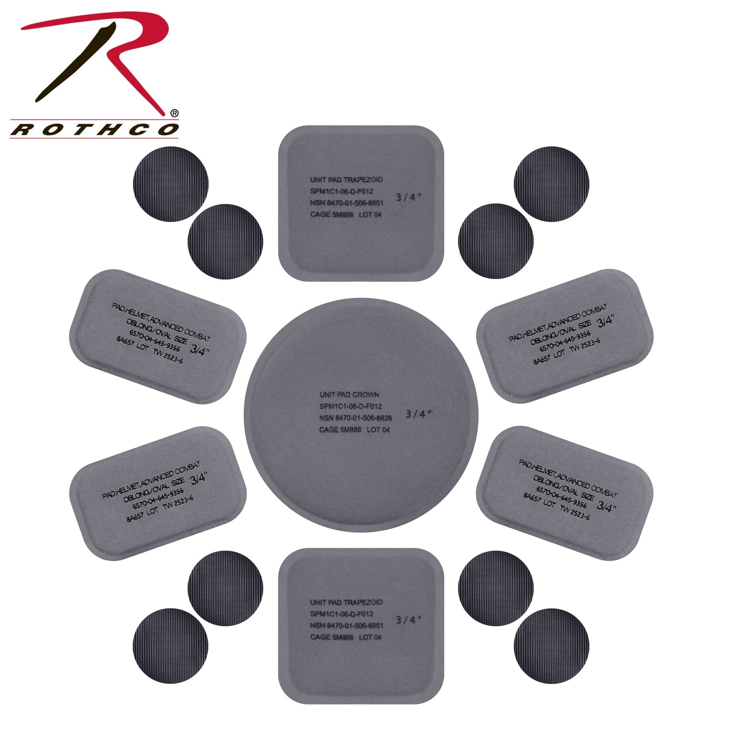 Rothco Tactical Helmet Replacement Pad Set LARSON TACTICAL SUPPLY