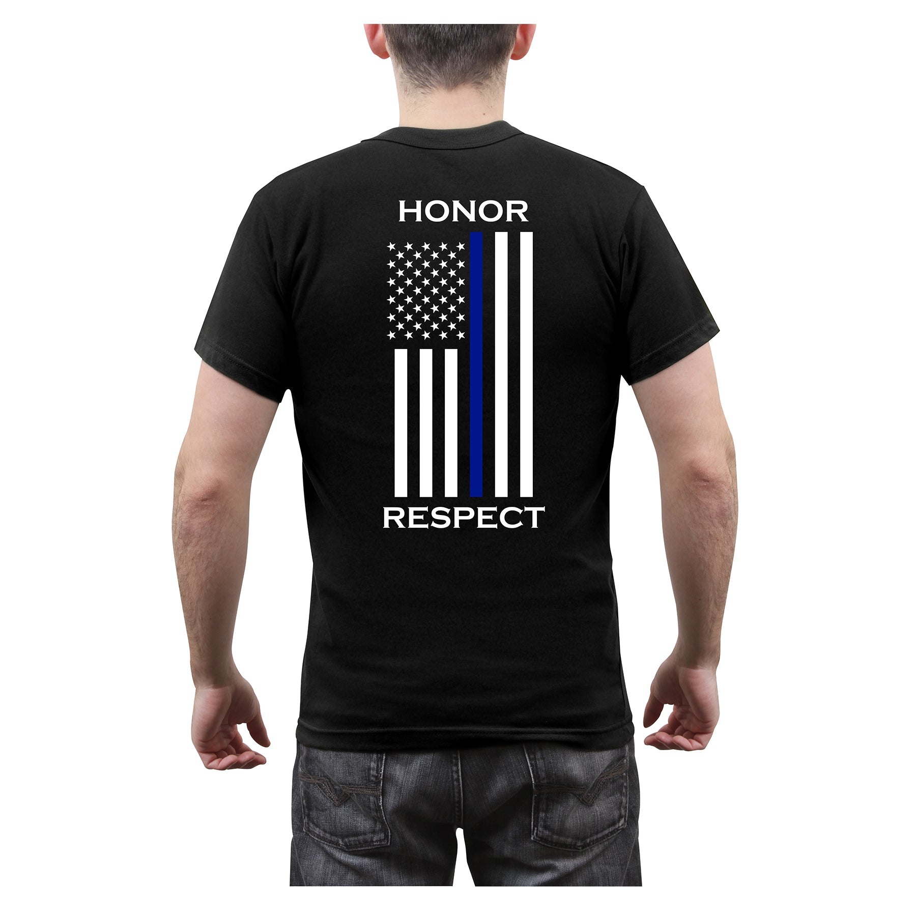 Rothco Thin Blue Line America Map T-Shirt LARSON TACTICAL SUPPLY